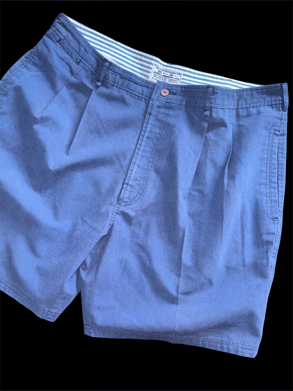 Bugle Boy Men's Navy Flat Front Shorts 40